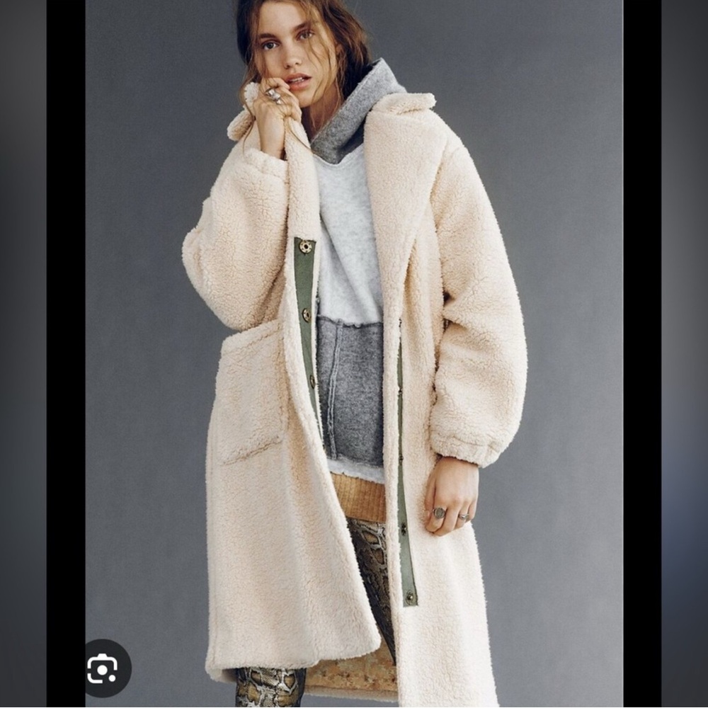 SOLD SOLD SOLD SOLD Free People Cream Oatmeal Teddy Jacket sz S